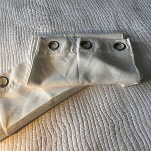 Heavy-Duty White Grommet Curtain Panels (2) 36x84